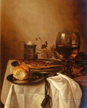  life Oil Painting - to 1660 A Still Life Of A Roamer Pieter Claesz